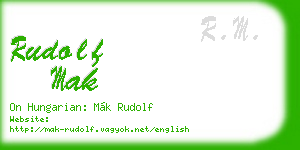 rudolf mak business card