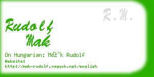 rudolf mak business card